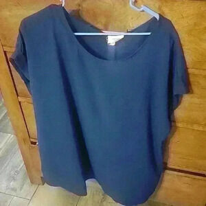 Cuff sleeve navy top #7